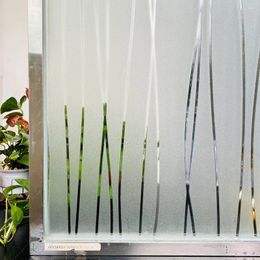 Raamstickers 2 meter matte streepfolie glas-in-lood decoratieve uv-sticker privacy matte zelfklevende sticker voor