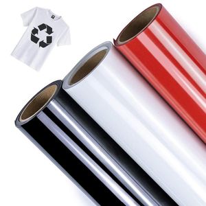 Venster stickers 25m 3rolls batch verkopen pvc warmteoverdracht film T-shirt ijzer op htv afdrukken gewas patronen voor sportkleding zwart wit rood