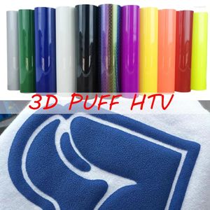 Pegatinas de ventana 25x10cm 3D Puff transferencia de calor vinilo planchado para Cricut HTV camisas de Color fluorescente luminoso DIY Joy Craft