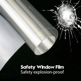 Autocollants de fenêtre 2mil Film de sécurité Sécurité Clear Glass Protection Anti-Resist Explosion Ambranche à l'épreuve de l'explosion pour la voiture