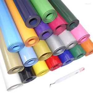 Autocollants de fenêtre 30 cm (12 pouces) Rouleau de transfert de chaleur élastique de large pour le t-shirt DIY Cricut Iron artisanal sur des vêtements d'impression de film HTV