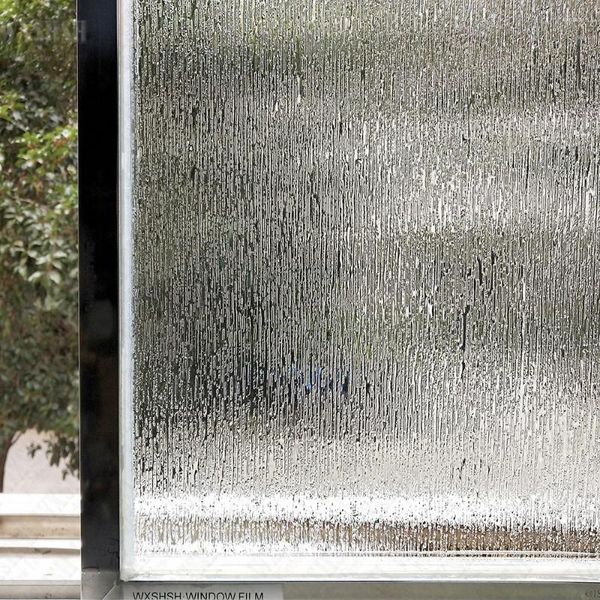 Pegatinas para ventanas 30x100 cm Efecto lluvia Película decorativa Teñida Autoadhesiva Estática Cling Foil Htv Covers Opaco