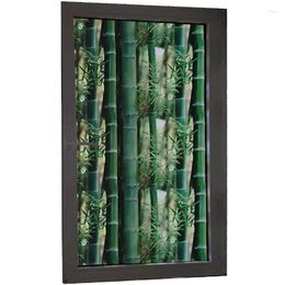 Stickers de fenêtre 3d Effet Film de feuille de confidentialité Bamboo Forest Verre STATIQUE ANTIV OPAQUE DOCRE DE SALLE DE SALLE TONE