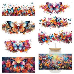 Autocollants de fenêtre 3D UV DTF Transferts 16oz Tasse Wraps Animal Insecte Papillon Imprimé Pour Verre DIY Céramique Métal Cuir Etc. D30