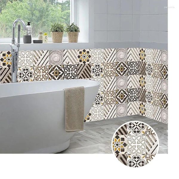 Pegatinas de ventana 3D, azulejos adhesivos de pared, 10 Uds., papel tapiz autoadhesivo extraíble para cocina, azulejo de baño contra salpicaduras