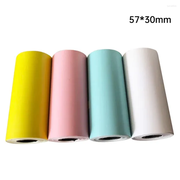 Autocollants de fenêtre 4 PCS / Set Square Portable Roll Imprimer Papier Papier Receipt Colorful Auto Adhesive Gift Po Coller Supermarket Thermal Sticker