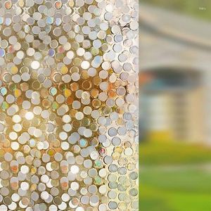 Autocollants de fenêtre 45x100cm réutilisables PVC Small Dot Design Verre Films Bathroom Protect Perte Intimité Scred Suncreen Static Cling Home Decor