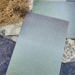 Raamstickers 5 vellen blauw paars Premium Ombre Glitter kaart A4 250gsm papier Scrapbooking Pack Craft achtergrond