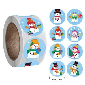 Vensterstickers 500 stks vrolijk kerstfeest schattige dieren sneeuwpop bomen decoratieve verpakking cadeaubak label tags