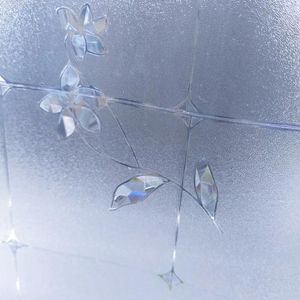 Pegatizas de ventana 58x300cm Baño de vidrio translúcido dormitorio de la sala de estar Puerta corredera Antin-privacio