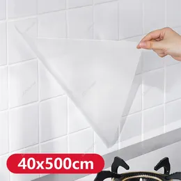Vensterstickers 5m Transparante keukenolie-olie-proof wandsticker Warmte-resistente zelfklevend behang Waterdichte anti-olie-tape film