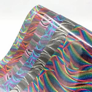 Autocollants de fenêtre 6 couleurs assorties Bundle Glitter Wave HTV Fer sur vêtements Film Transfert de chaleur pour Cricut Tissu Craft Sac Chapeau Oreiller