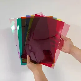 Autocollants de fenêtre 8pcs Bundle 20cm x 30 cm Film transparent couleur solaire teinte auto-adhésive colorant en verre de bricolage