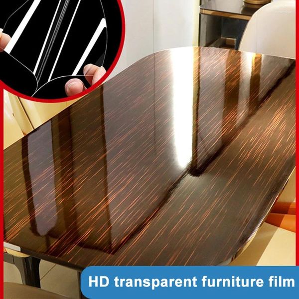 Stickers de fenêtre Adhesive Table Protection Film Glossy Clear Protection Clean