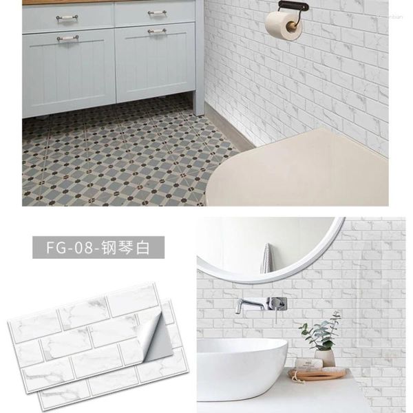 Stickers de fenêtre American Kitchen Decorative Mur coché rétro classique Tile Crystal Membrane Sanitary Ware Sticker