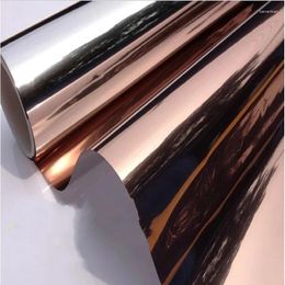 Stickers de fenêtre Brown Silver dans un sens solaire Miroir Film Tint Glass Sticker Isolation INGRAPACE OFFICAL OFFICAL DÉCOR 30 600CM