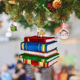 Pegatinas de ventana, pájaros de cerámica para colgar en la pared, amantes de los libros, lectura divertida, ornamento acrílico de Navidad, decoraciones de bolas inflables