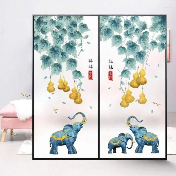 Autocollants de fenêtre chinois Chine à encre Art Art Affiche Fleur et peinture murale d'oiseaux Impressions Impressions de chambre à coucher Décoration de salon Corridor de chambre à coucher