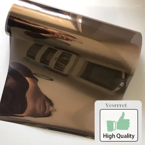 Pegatizas de ventana Copper Silver un camino Mirror Film Autoadhesivo Privacidad de vidrio Tinte Control de calor Películas solares Multi-anchura