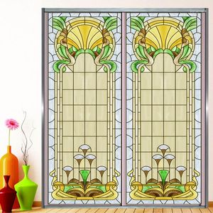 Raamstickers Custom Size Film Europese Stijl Sticker Statische Kerk Aangepaste Garderobe Deur Glas Kleur Frosted