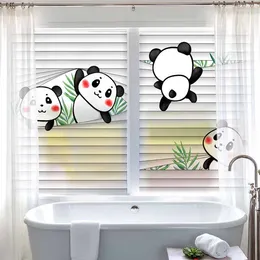 Pegatinas de ventana linda panda pegatina de vidrio mate apagado baño doméstico cocina habitación