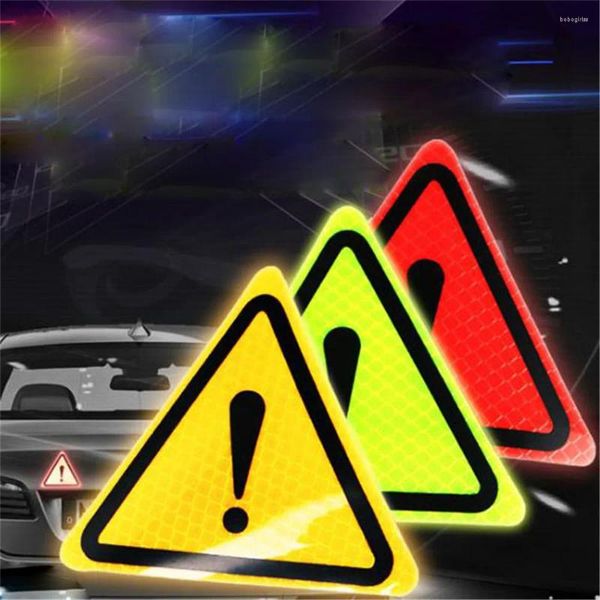 Autocollants de fenêtre Ellenmar Triangle de voiture Bandes réfléchissantes Panneaux d'avertissement d'urgence Protecteur anti-collision de sécurité pour camion de véhicule