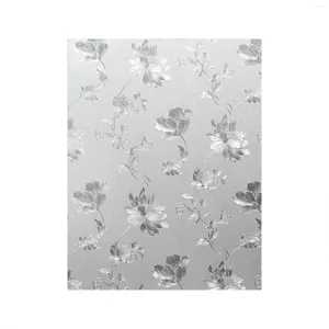 Autocollants de fenêtre en forme de fleur, Film amovible, décoration de maison, pour salle de bain, appartement, chambre à coucher, salon, dortoir