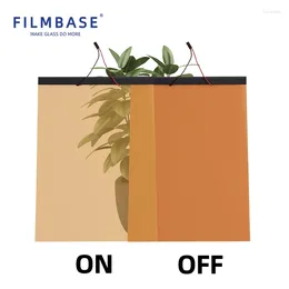 Autocollants de fenêtre FilmBase Auto-adhésif sur mesure PDLC Film Orange Smart Color Glass pour porte coulissante ou