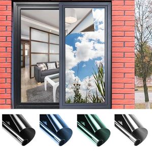 Pegatizas de ventana para Tint Film Living Sun Anti Anti Time Office Privacy Mirror Way One Reflective Control Home Hoom Bloking