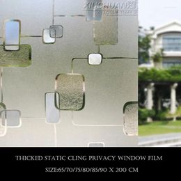 Stickers de fenêtre Film d'intimité de motif géométrique (35,4 par 78,7 pouces) Réutilisable décoratif non adhésif en verre givré Cover taché