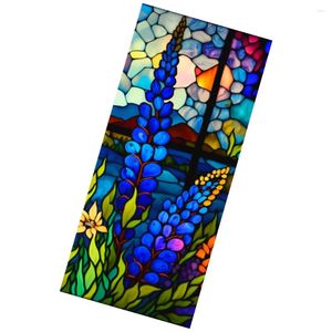 Stickers de fenêtre porte en verre fleurs colorées autocollants muraux décorer la tache PVC Film d'intimité tachée