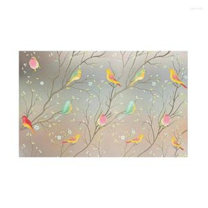 Autocollants de fenêtre H55A Film d'intimité Bird Decorative Grosted Glass STATIC STATIC SALLE POUR LA PORTE DÉCORATIONS