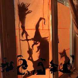 Pegatinas de la ventana Decoración Halloween Palabra de pared Palabra de miedo bruja auto adhesivo
