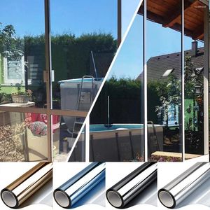 Raamstickers Warmte-isolatie Zonne-privacyfilm Verduisteringsglassticker voor thuis Zelfklevende vinylspiegel Reflecterende tint