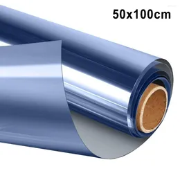 Raamstickers Hoge kwaliteit spiegelfilm Warmte-isolatie Blauw Isolatie 1pcs 50cm X 100cm Eenvoudig te installeren Energiebesparing