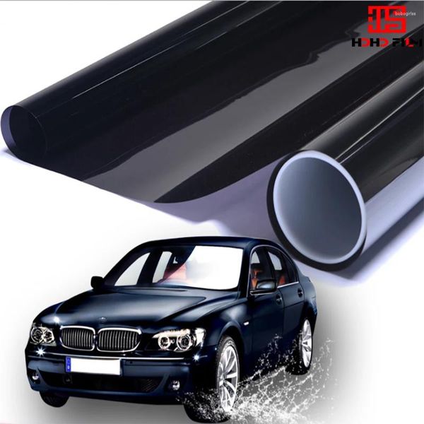 Autocollants de fenêtre hohofilm 5% VLT 100cmx600cm Black Tint Ultra Clear Nano Ceramic Solar Car House Sticker 99% UV Proof Adhesive