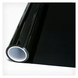 Pegatizas de ventana HOHOFILM 50CMX300CM Película negra opaca Blackout Privacy Glass Tint para el hogar 0%VLT