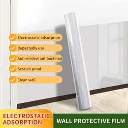 Autocollants de fenêtre à la maison Transparent électrostatique Mur clair de protection Film protectrice amovible anti-désirable à gratter sans blesser le PVC