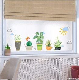 Pegatinas de ventana horizontal Pegatina de vidrio esmerilado Sombreado Anti -Peeping Balcón de baño Puerta corredera Cintura opaca