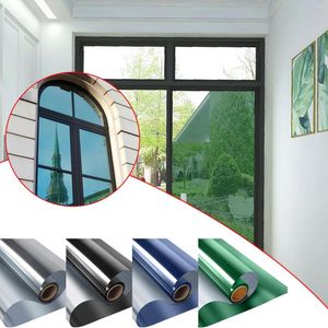 Autocollants de fenêtre Isolation Film Confidentialité transparente Rejet de chaleur élevée Miroir coupé UV Miroir en argent
