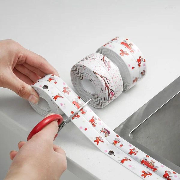 Autocollants de fenêtre Cuisine à l'épreuve d'étanchéité à l'épreuve de l'humidité Évacuage Épanage de toilette Autocollant Corner Scellant Strip