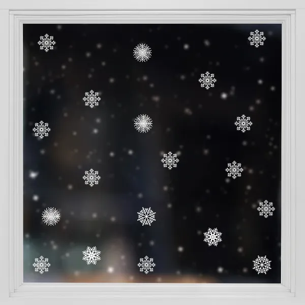 Autocollants de fenêtre Kizcozy Small White Snowflake Seccules Film en verre réutilisable double face Doublé DIY DÉCORATIVE MAISON ET JARDIN