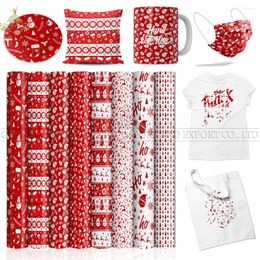 Raamstickers Lucky Goddness Cricut 8 Stuks 12 IN Kerst Patroon Sublimatie Papier Vreugde Geschikt Voor T-shirt Infusible Transfer Ink