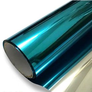Raamstickers spiegel blauwe zilveren zonnesolatie film UV Reflective One Way Privacy Car Home Office Building Decor Paper 2m