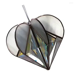 Autocollants de fenêtre coeur multi-côtés Suncatcher décoration colorée 3d Vétonnage suspendu décor