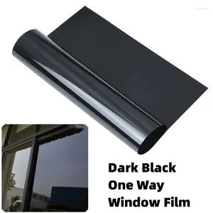 Autocollants de fenêtre dans un film d'intimité occusante Blackout Film statique Cling Soleil bloquant l'isolation de la chaleur Tint noir pour la maison