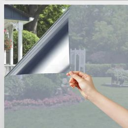 Raamstickers One Way Privacy Film Zonblokkering Zelfklevende tint voor thuis Warmtecontrolespiegel Reflecterende zonne-energie