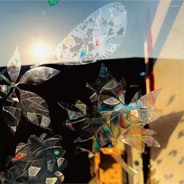 Stickers de fenêtre Pack de 3 films en verre solaire réutilisable Cling Clingless Decoration Outdoor Mirror Decals