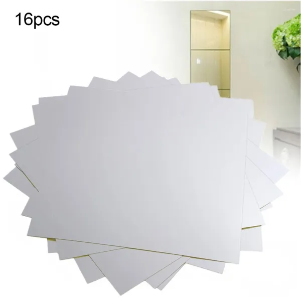 Pegatinas de ventana Pet Protectiv Film 15 cm Mirror cuadrado Paster Big Mosaic Back Glue Decorative Decorative