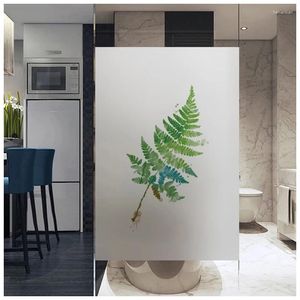 Raamstickers Plant Patroon Decoratieve film PVC Sticker Frosted Private Static Cling Privacy Protection Glass voor vergaderruimte